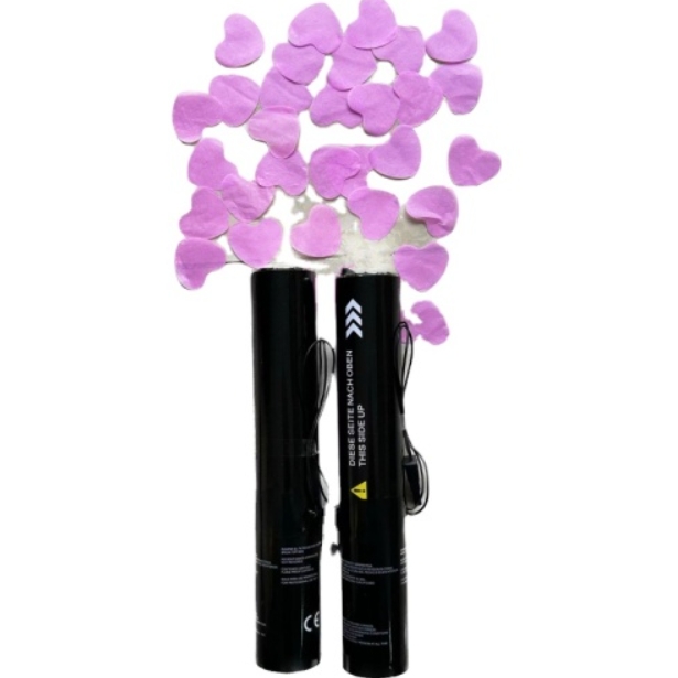 Pink Heart-Shaped Electronic Confetti Cannon